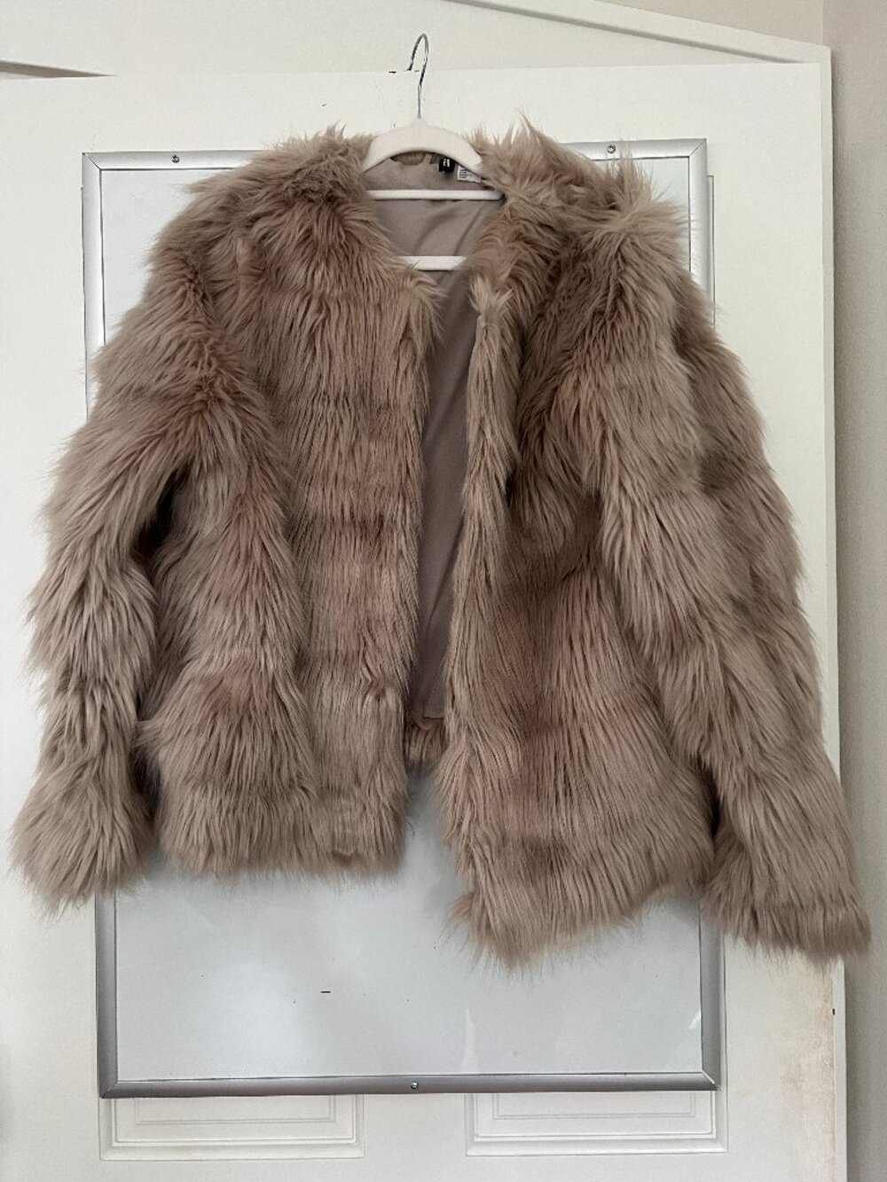 H&M Faux Fur Taupe Jacket